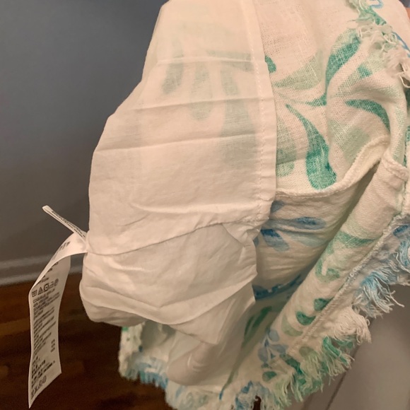 Tommy Bahama White Floral Linen Dress WITH POCKETS - Picture 7 of 7